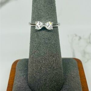 0.80 CTW Moissanite Bow Ring – Size 5, Lab-Grown Diamond, GRA Certified